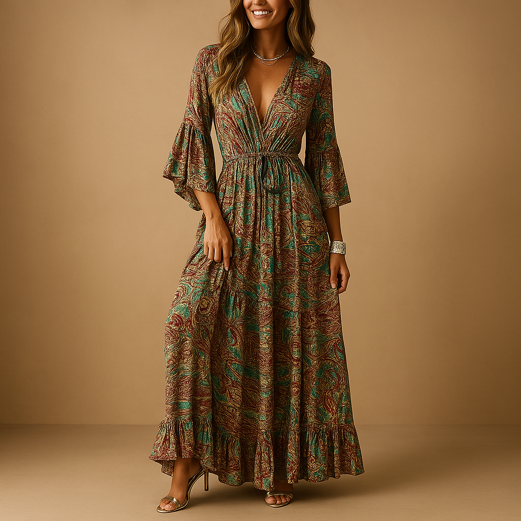 Elise | Flowy boho maxi dress for women