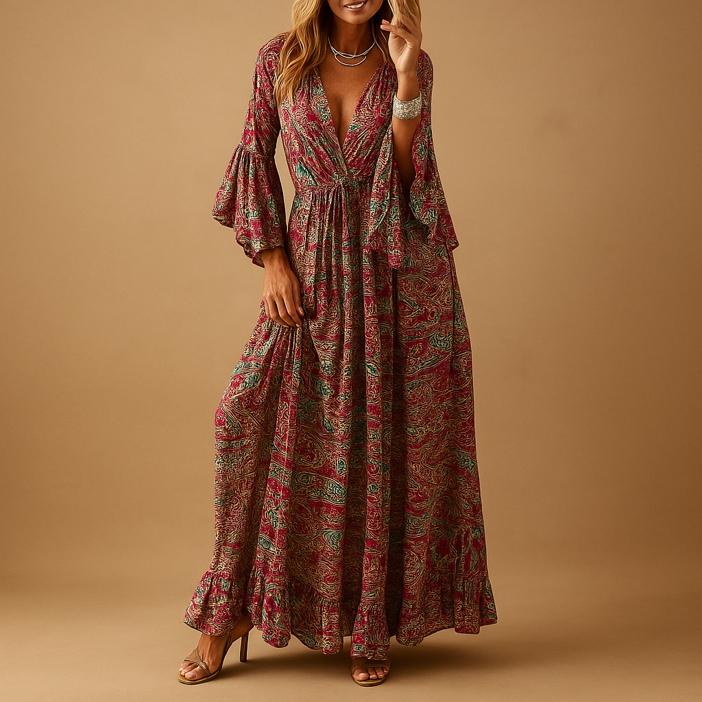 Elise | Flowy boho maxi dress for women