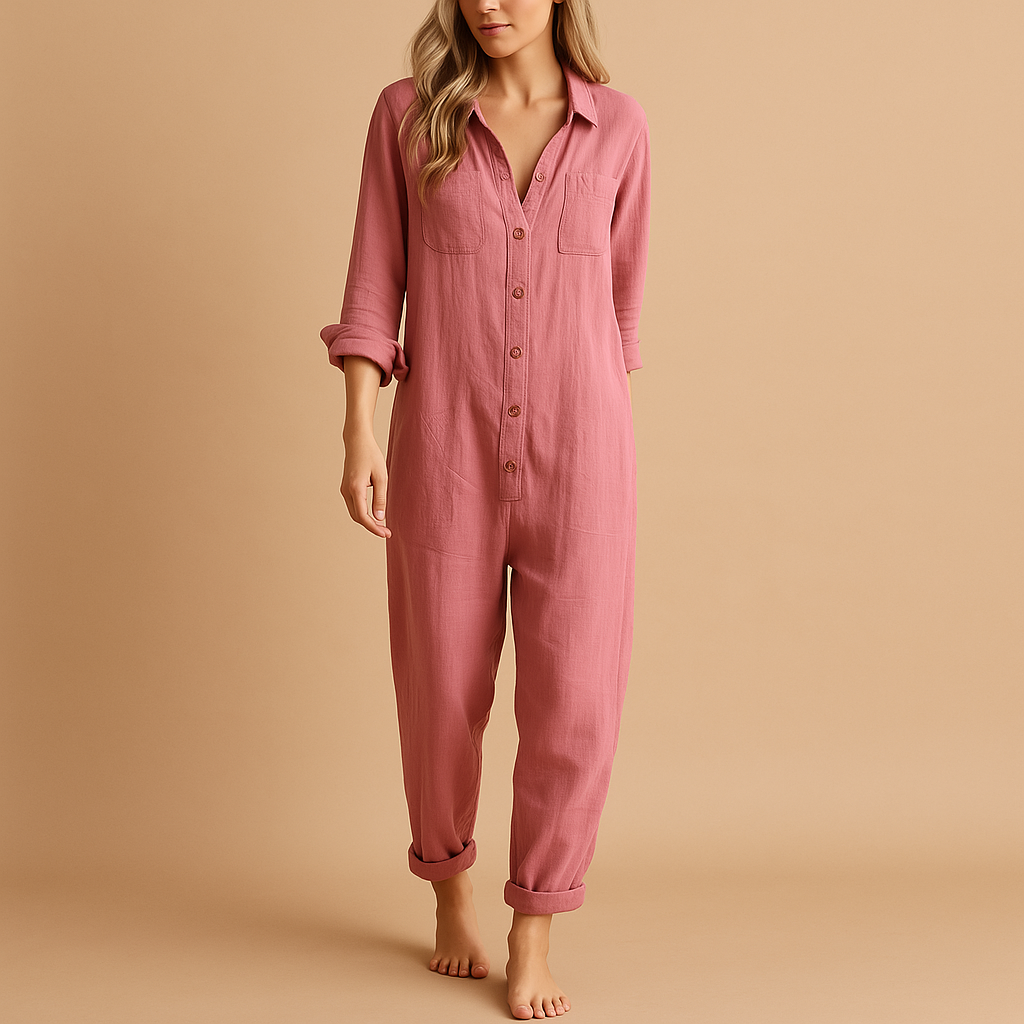 Women’s elegant all-season jumpsuit with flattering modern fit, perfect for casual wear or evening outings