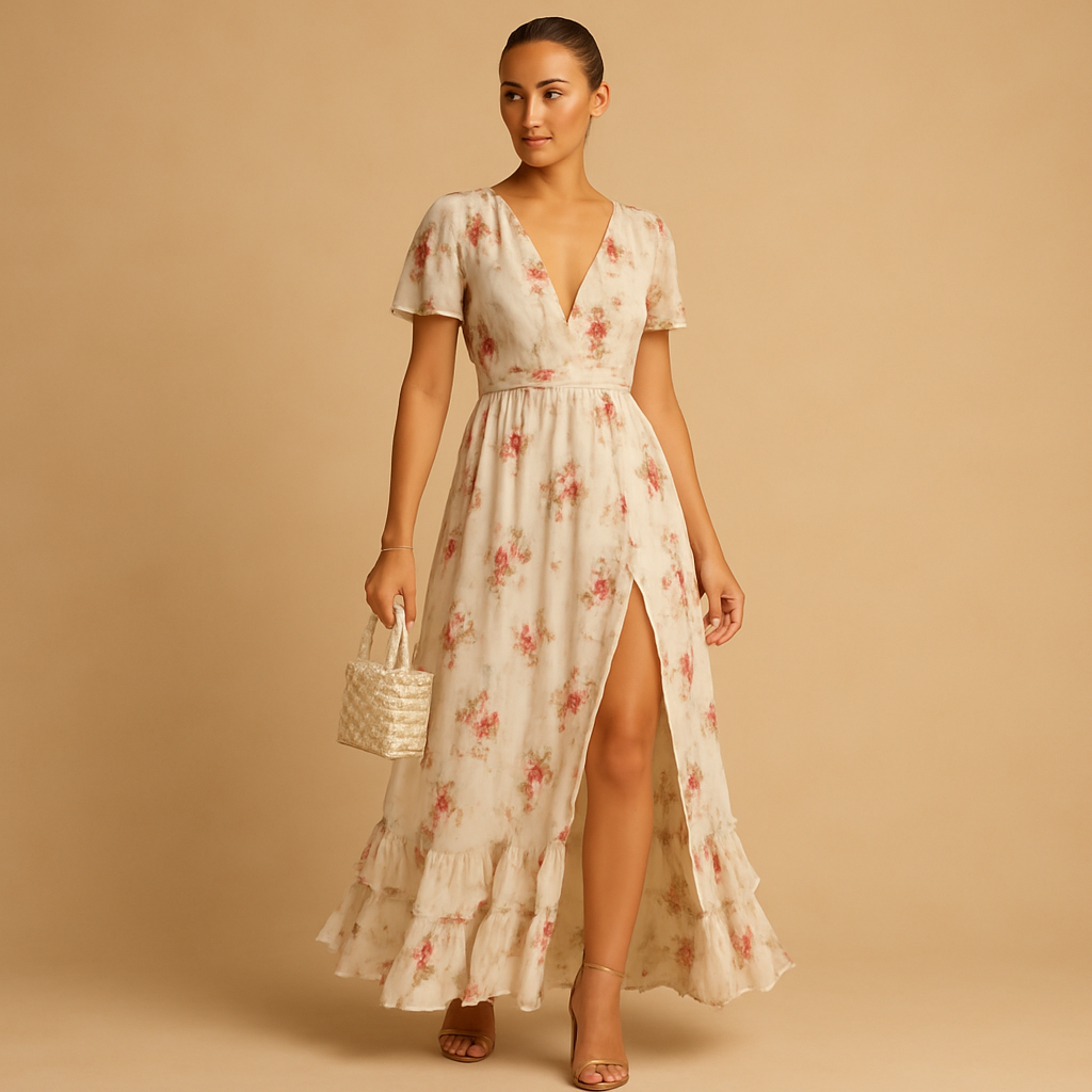 Amelia elegant floral lace midi dress for women with delicate lace detailing, flattering fit, and sophisticated design for weddings and formal events