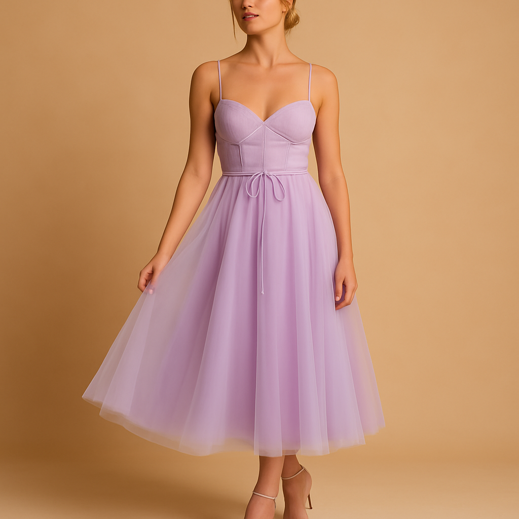 Elegant flowy chiffon maxi dress for women with tulle overlay, sleeveless cut, and round neckline, perfect for weddings, evening parties, and formal events.
