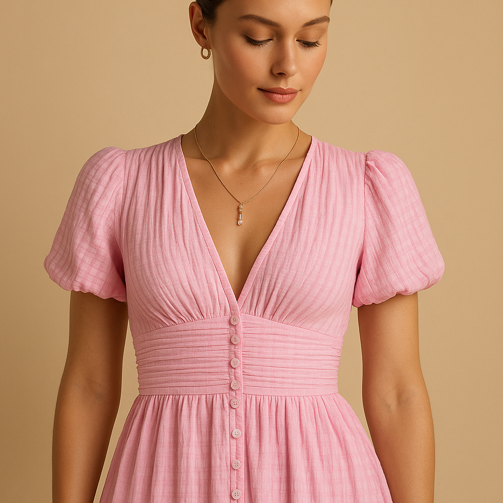 Alina flowy button-front maxi dress with long sleeves for women, featuring lightweight breathable fabric and graceful all-season silhouette