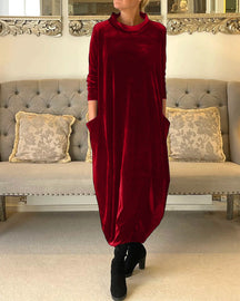 Velvet Winter Dress - Chic and Comfortable