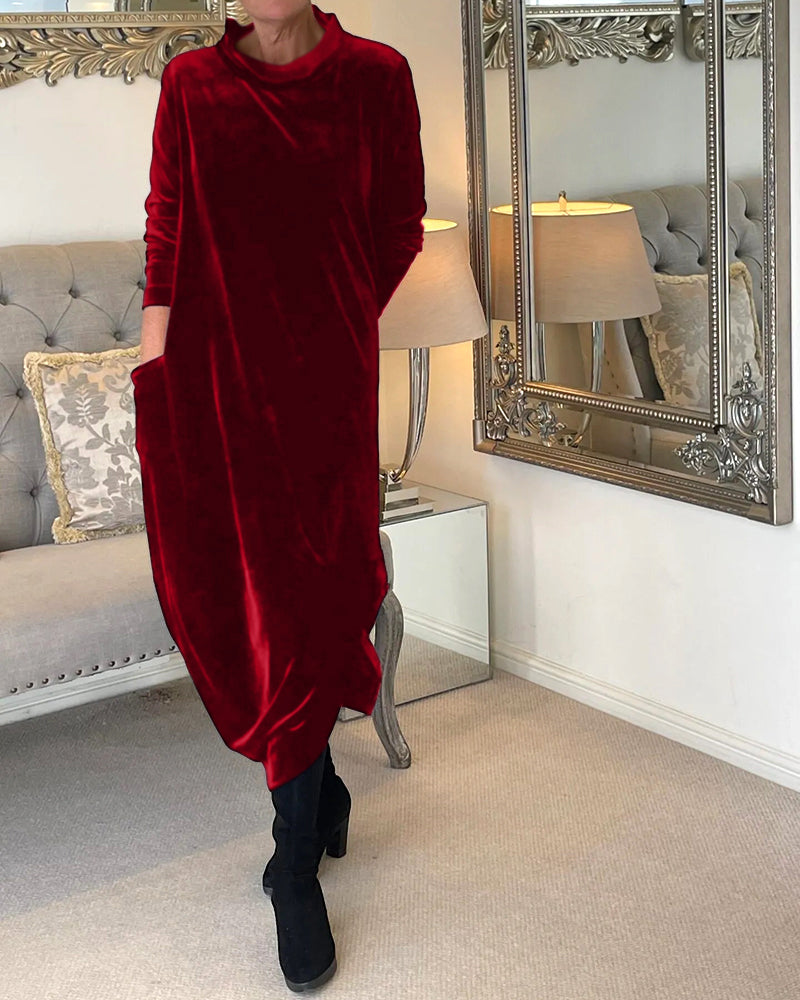 Velvet Winter Dress - Chic and Comfortable