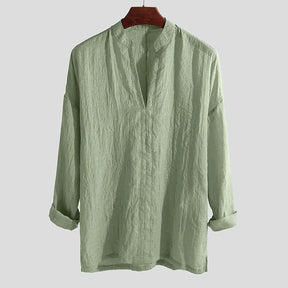 Linen Long Sleeve Shirt - Breathable Elegance