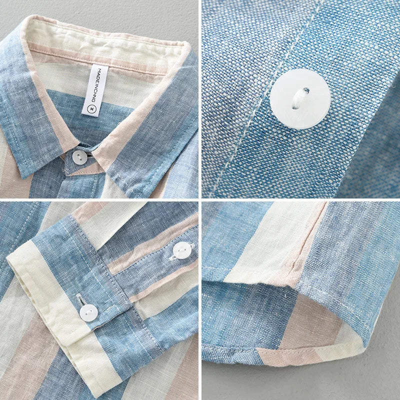 Striped Linen-Cotton Shirt - Summer Comfort