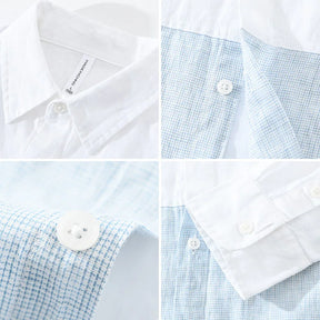 Patchwork Linen Shirt - Versatile Style