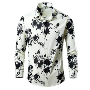 Floral Long Sleeve Shirt - Elegant Style