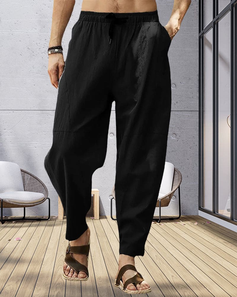 Loose Fit Cotton Linen Pants - Comfort and Style