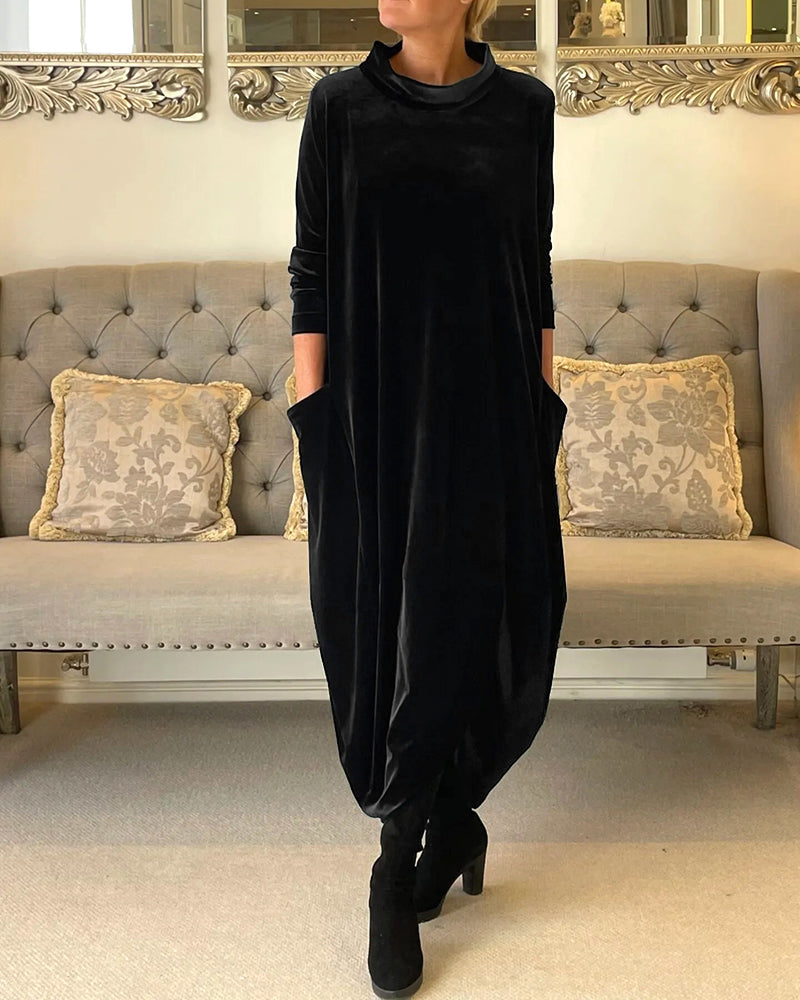 Velvet Winter Dress - Chic and Comfortable