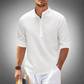 Modern Half-Button Shirt - Comfort and Style