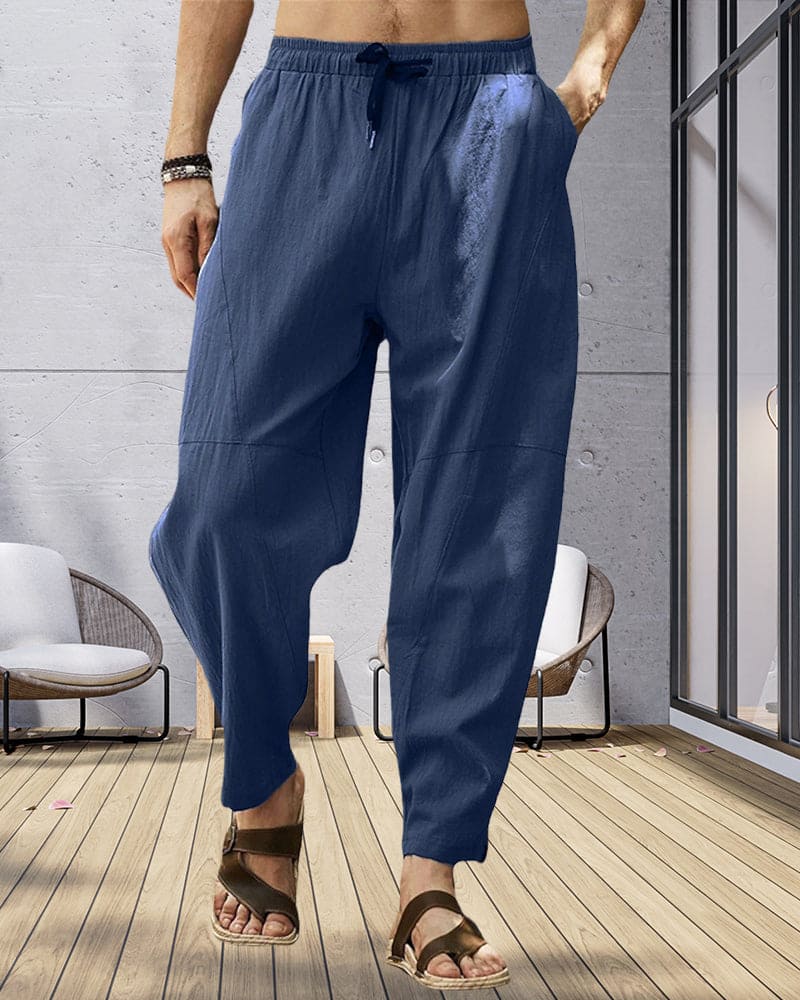 Loose Fit Cotton Linen Pants - Comfort and Style