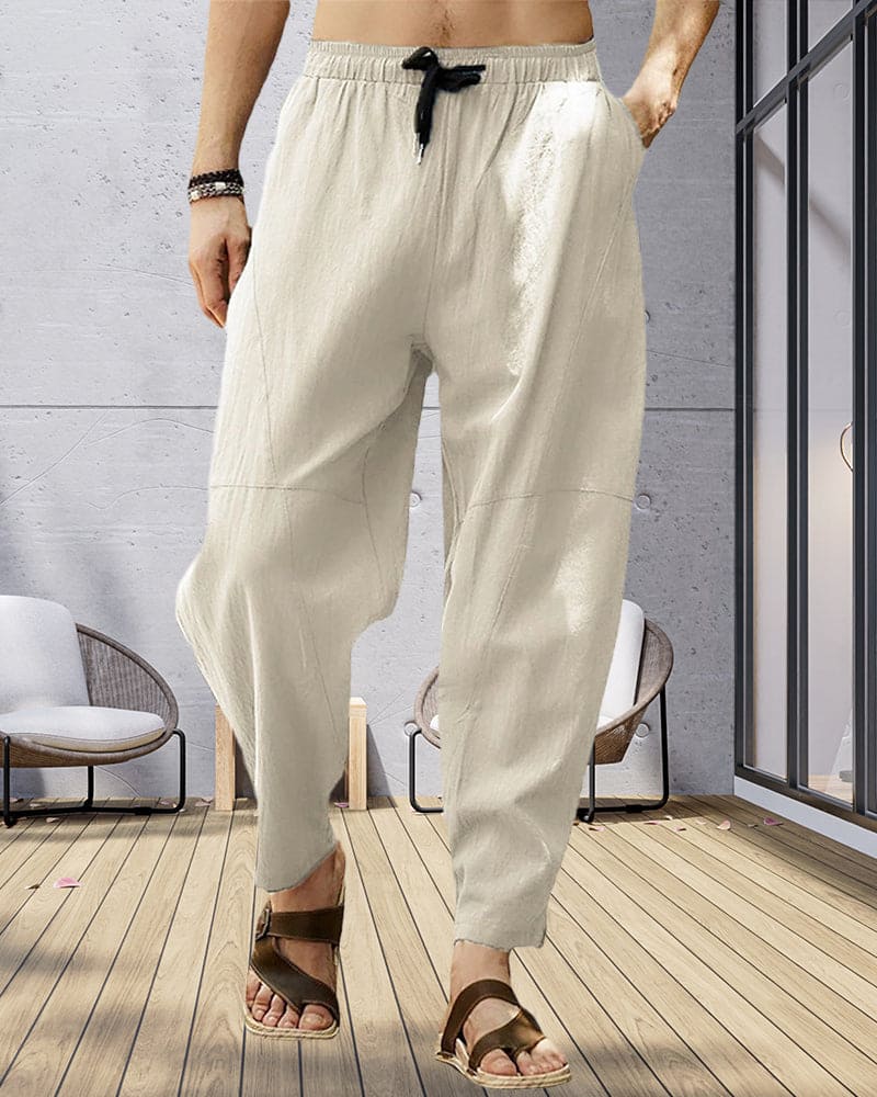 Loose Fit Cotton Linen Pants - Comfort and Style