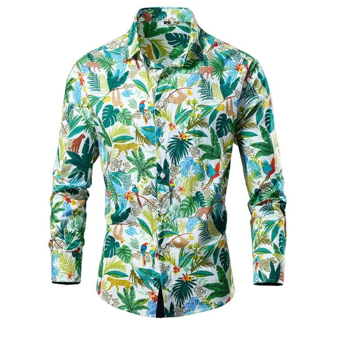 Floral Long Sleeve Shirt - Elegant Style