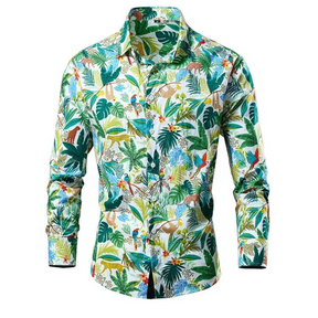 Floral Long Sleeve Shirt - Elegant Style