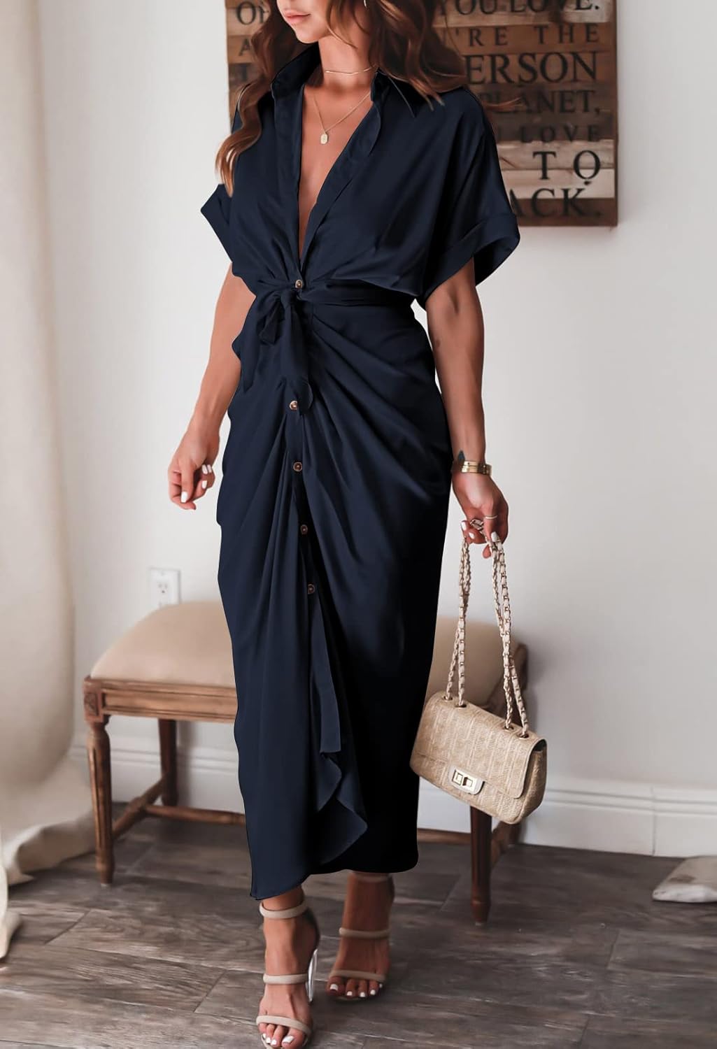 Chic Summer Wrap Dress - Versatile Comfort