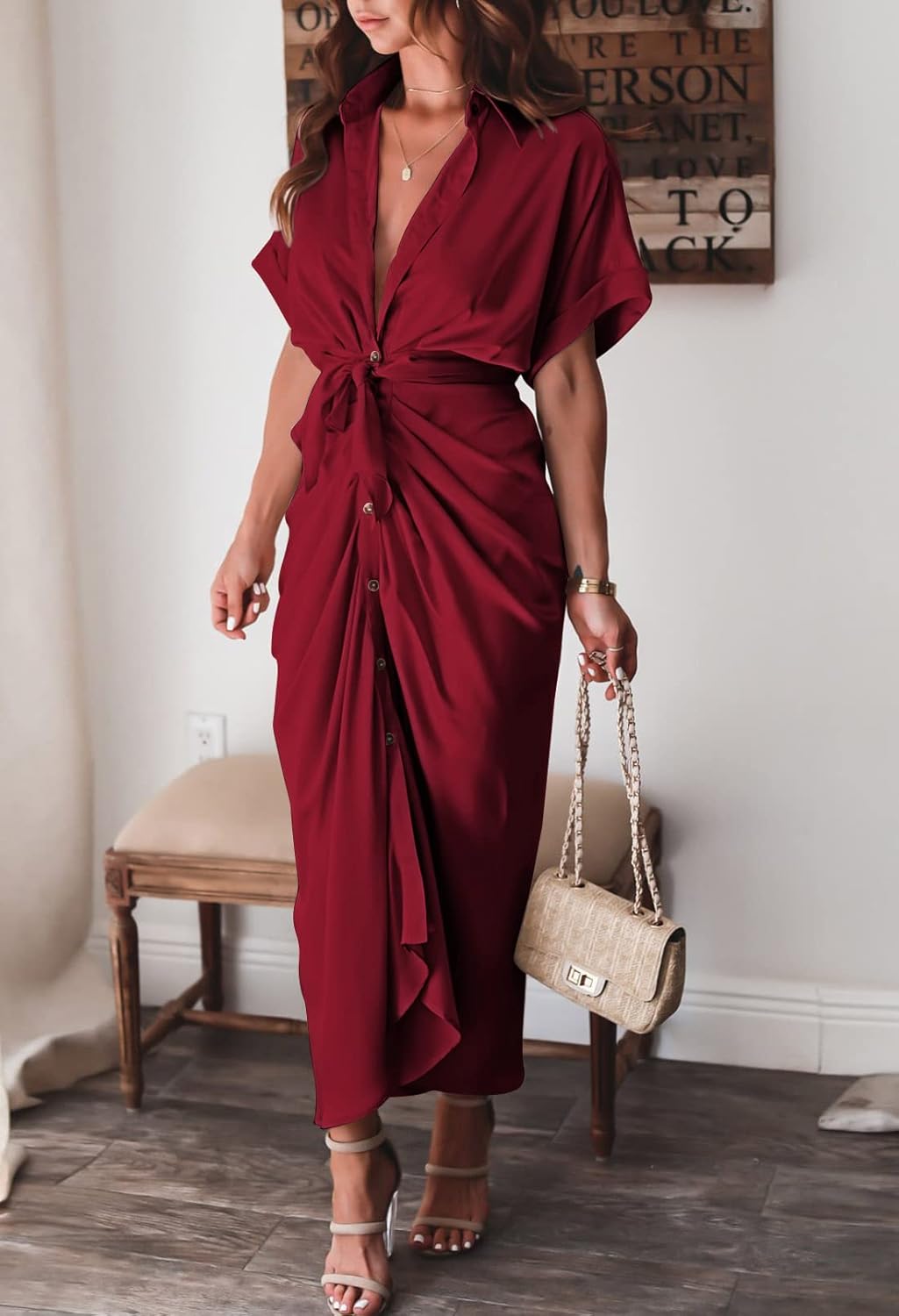 Chic Summer Wrap Dress - Versatile Comfort