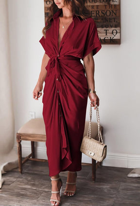 Chic Summer Wrap Dress - Versatile Comfort