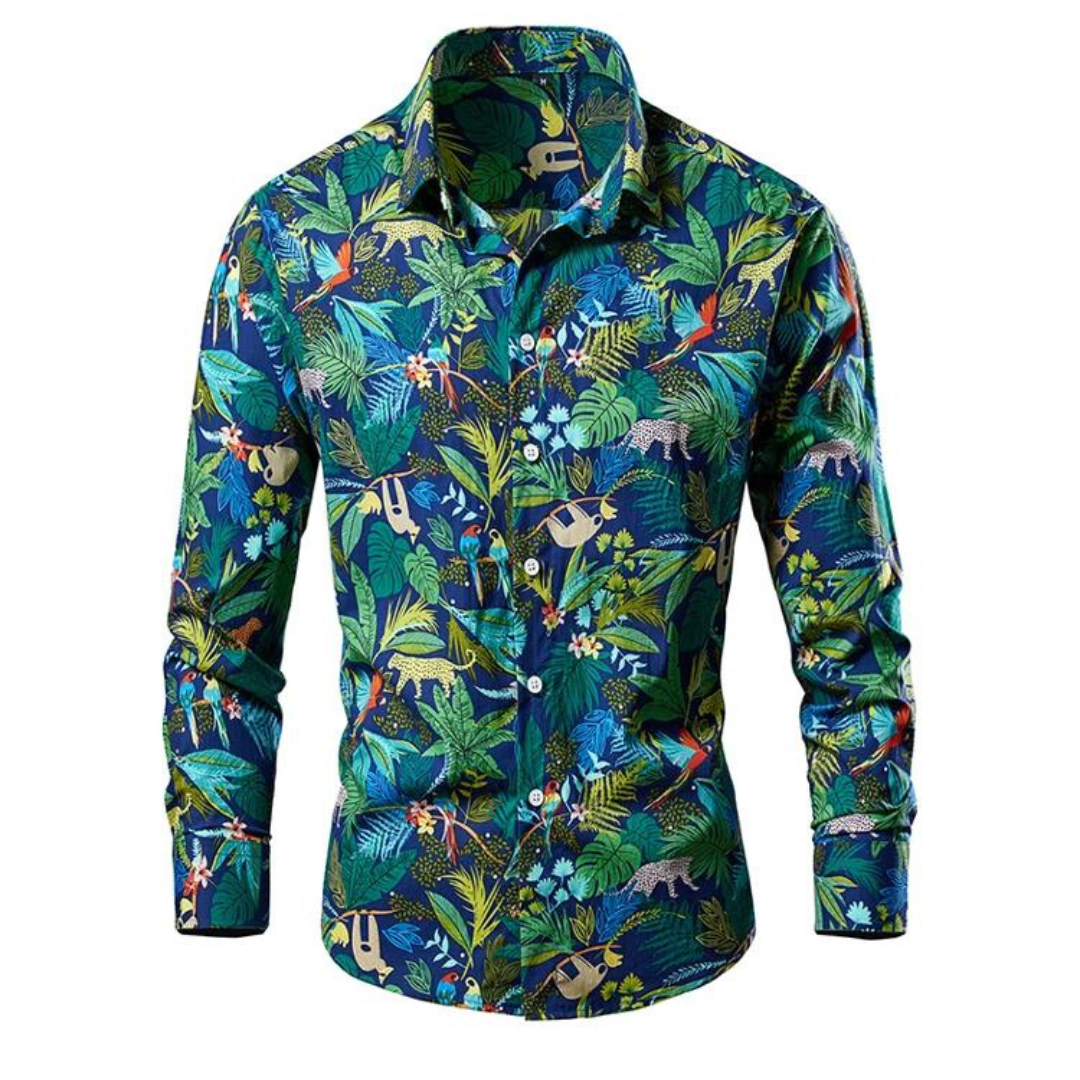 Floral Long Sleeve Shirt - Elegant Style