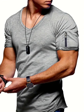 V-Neck Polyester T-Shirt - Everyday Comfort