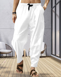 Loose Fit Cotton Linen Pants - Comfort and Style