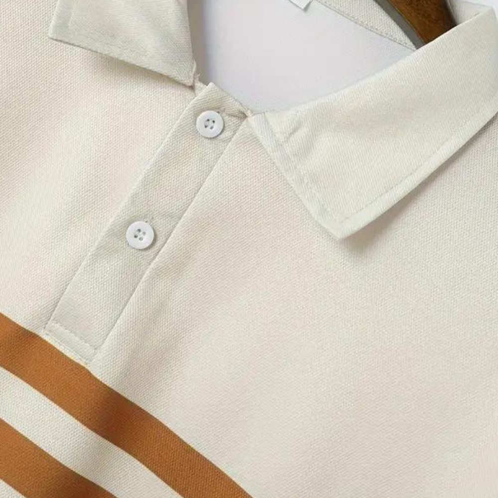 Striped Summer Polo Shirt - Classic Comfort