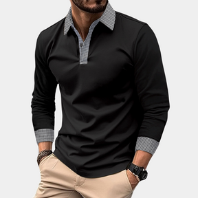 Long Sleeve Polo Shirt - Casual Comfort