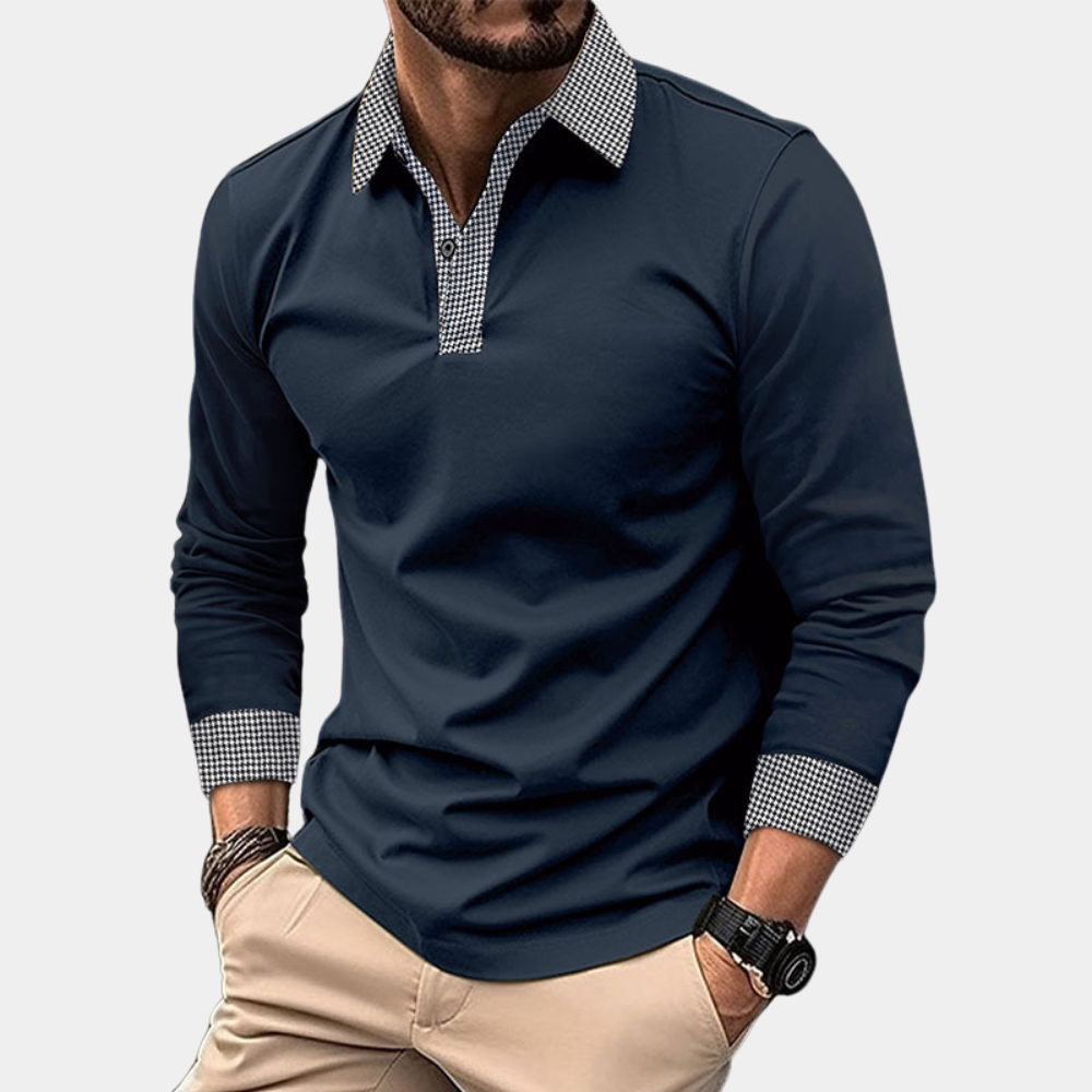 Long Sleeve Polo Shirt - Casual Comfort