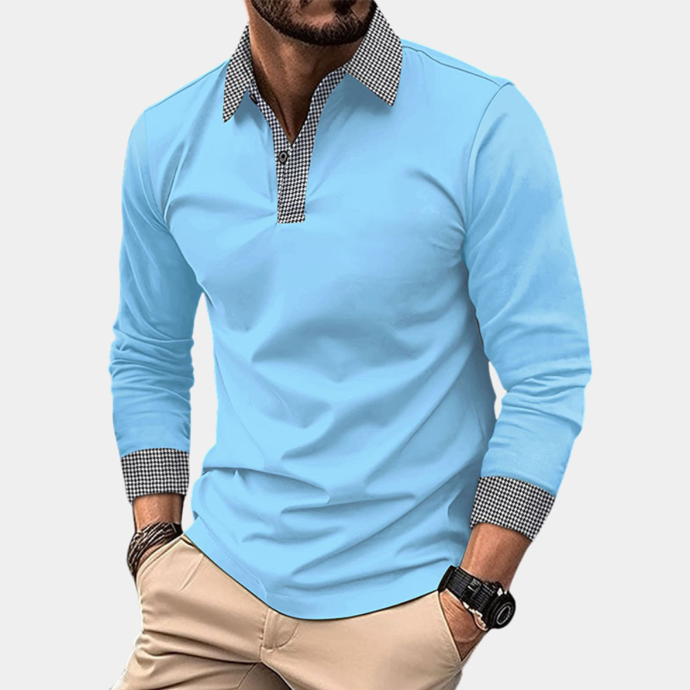 Long Sleeve Polo Shirt - Casual Comfort