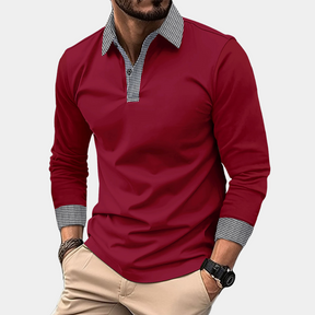 Long Sleeve Polo Shirt - Casual Comfort