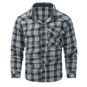 Retro Plaid Cotton Shirt - Classic Style