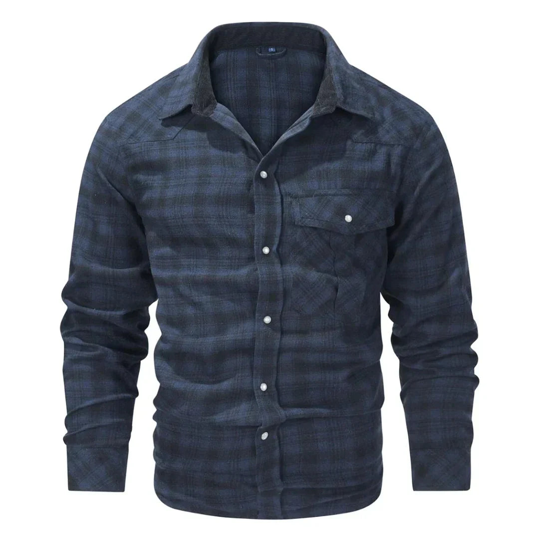 Retro Plaid Cotton Shirt - Classic Style