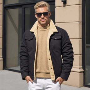 Men's Classic Bomber Jacket – Stylish and Warm for Winter