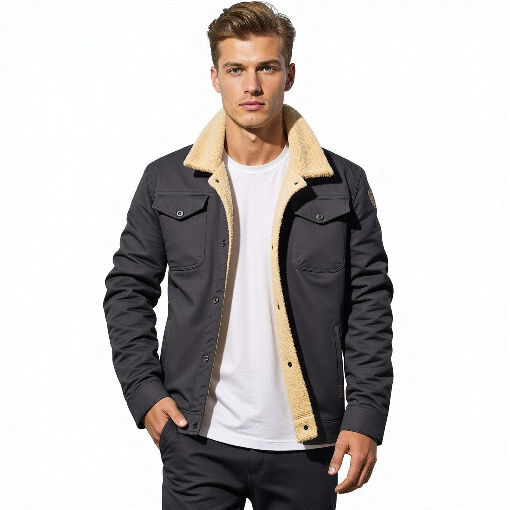 Men's Classic Bomber Jacket – Stylish and Warm for Winter