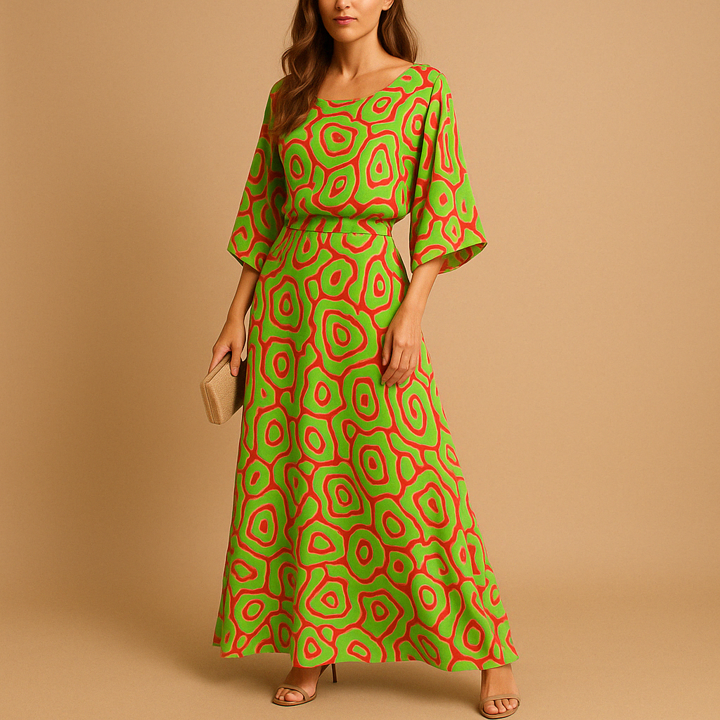 Elegant summer dress with flattering fit for women, ideal for garden parties, casual outings, and warm-weather occasions