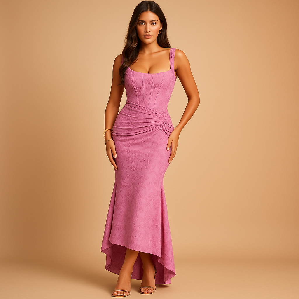 Floral print midi dress for women with breathable fabric and flowy silhouette—ideal for summer brunches, garden parties, and elegant casual occasions.
