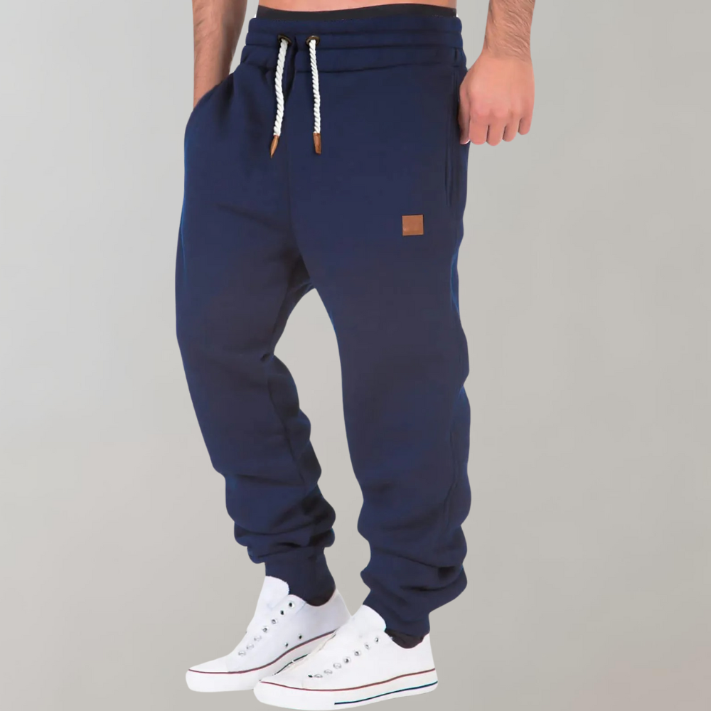 Men’s Jogging Pants – Comfortable Cotton Blend, Adjustable Waist & Side Pockets