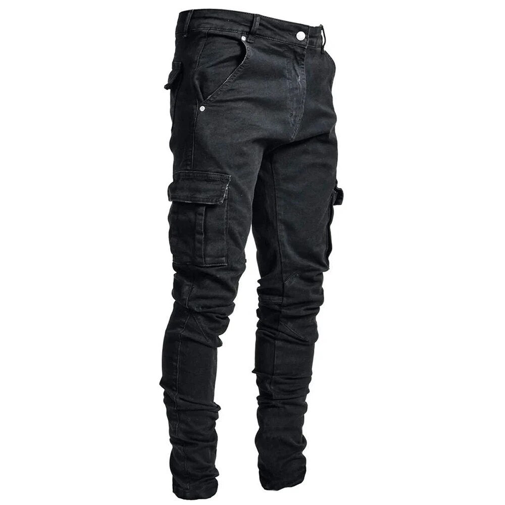 Elastic Denim Pants - Style and Comfort