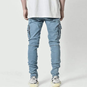 Elastic Denim Pants - Style and Comfort