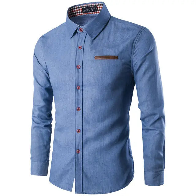 Slim-Fit Denim Shirt - Modern Style