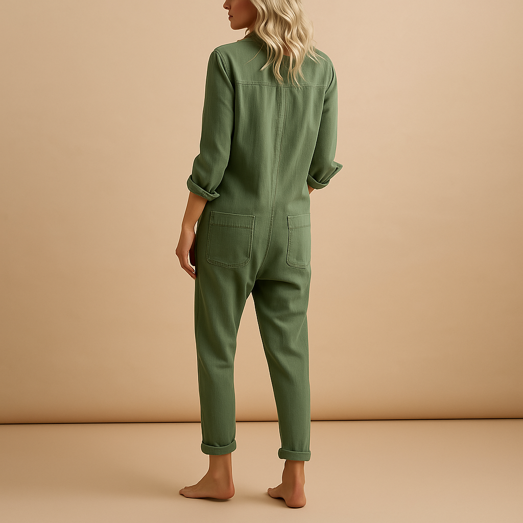 Women’s elegant all-season jumpsuit with flattering modern fit, perfect for casual wear or evening outings