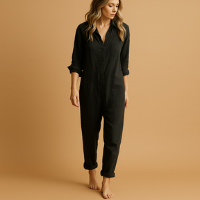 Women’s elegant all-season jumpsuit with flattering modern fit, perfect for casual wear or evening outings