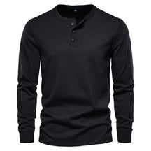 Long Sleeve Henley Shirt - Cotton Comfort