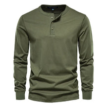 Long Sleeve Henley Shirt - Cotton Comfort