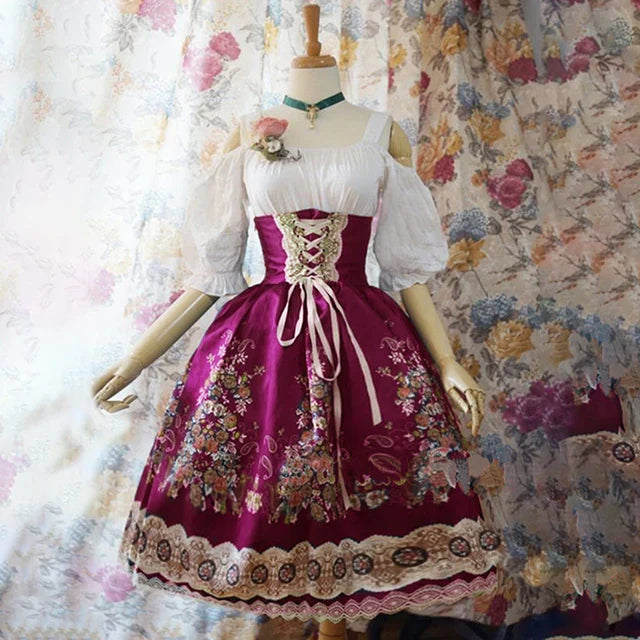 Traditional Dirndl Dress - Oktoberfest Style