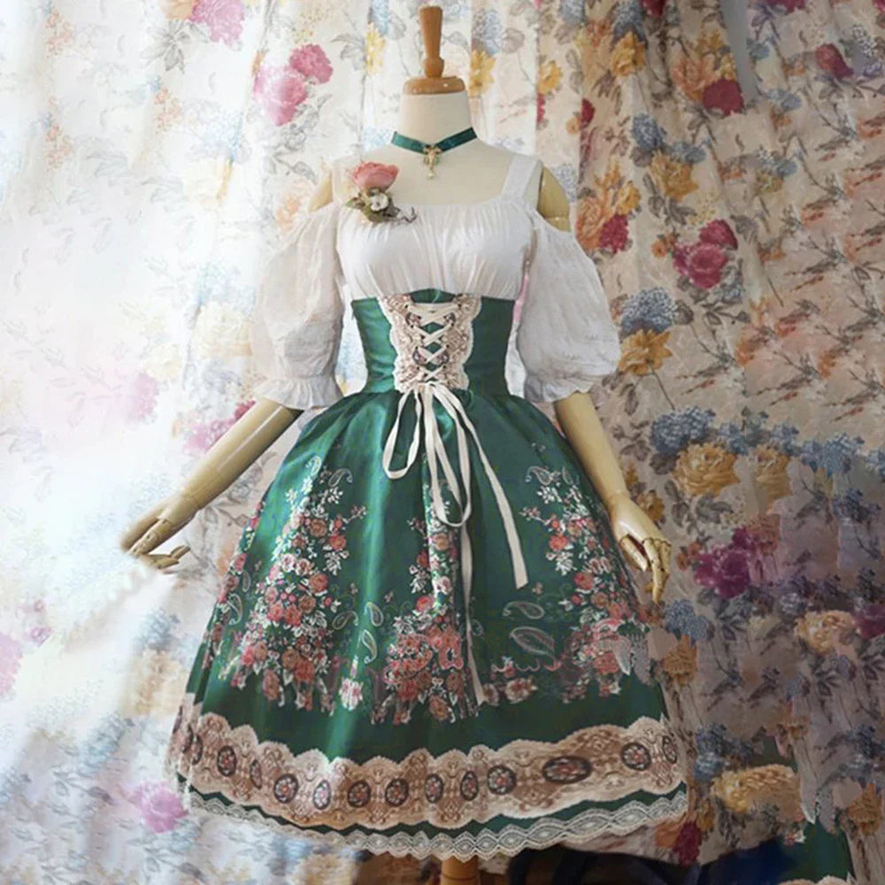 Traditional Dirndl Dress - Oktoberfest Style