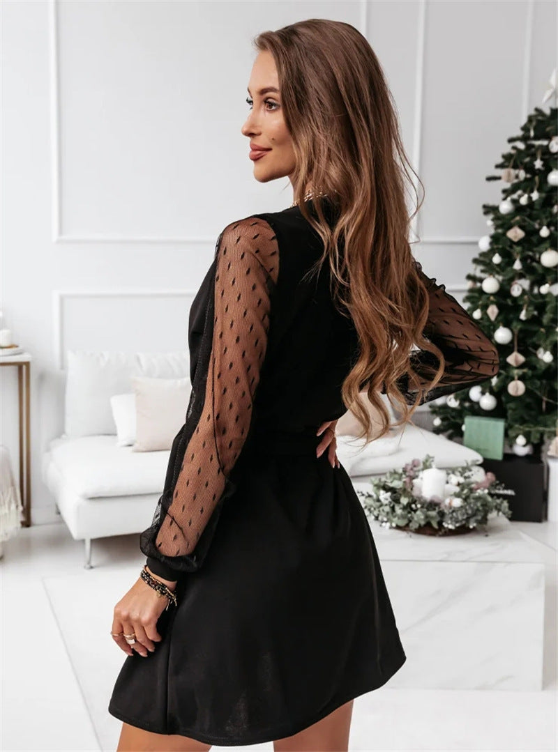 Wrap Mini Dress - Elegant and Flattering