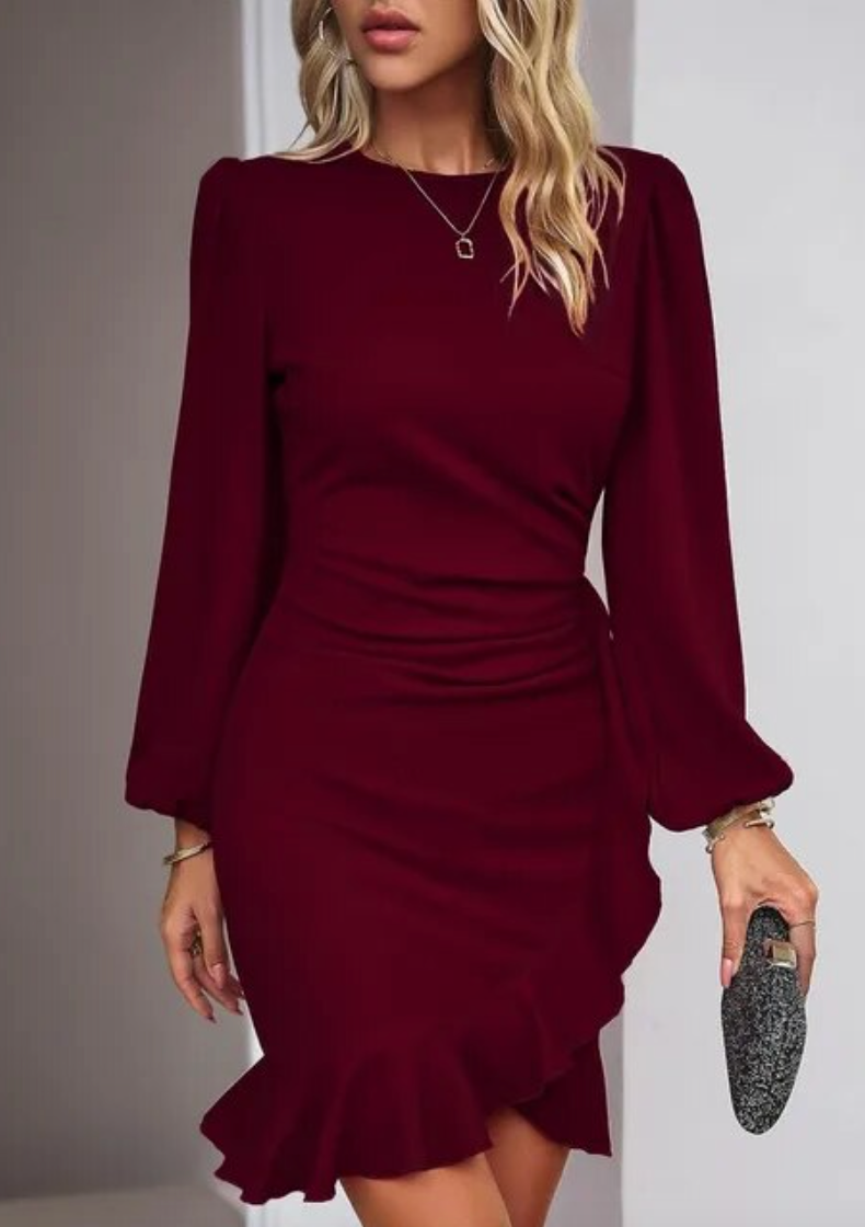 Asymmetrical Bodycon Dress - Elegant and Chic