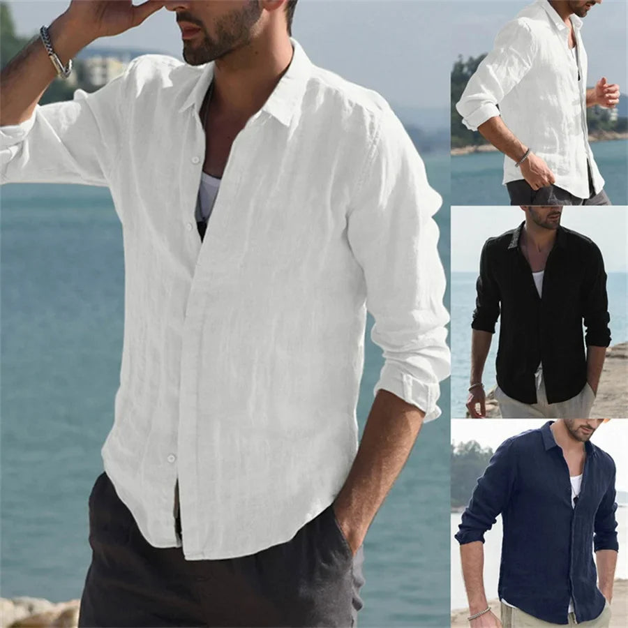 Lightweight Cotton Linen Shirt - Summer Comfort