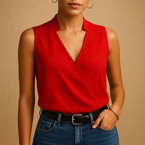 Sleeveless V-neck summer top for women | Norlyn